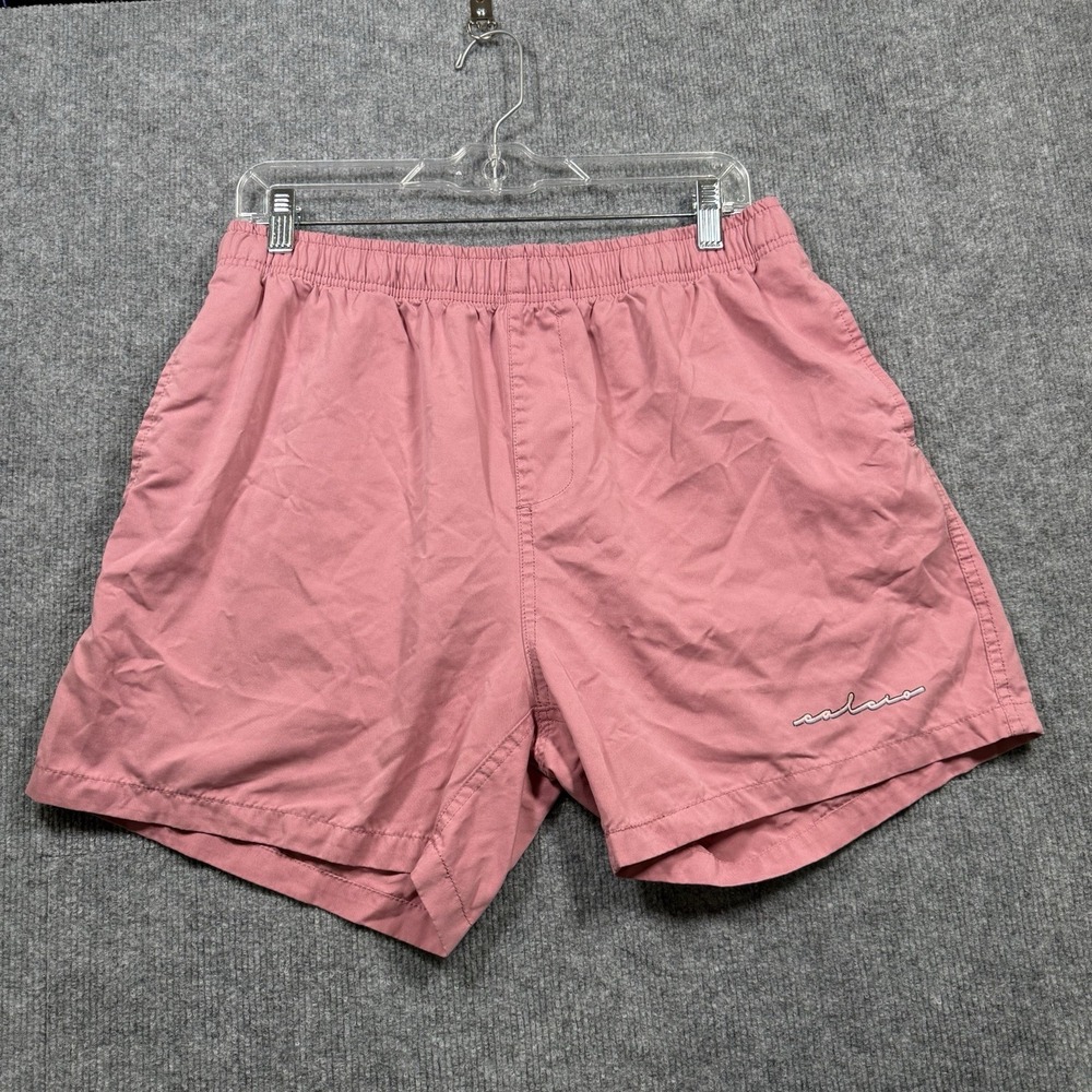 Vintage Summer Dusty Pink Swim Trunks Shorts Mens Large Elastic Waist Beach